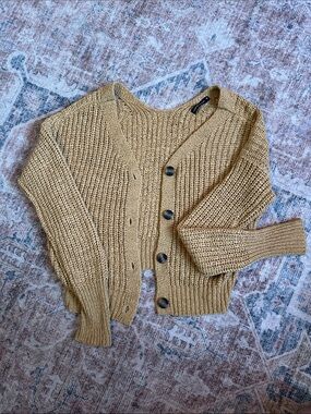 NWOT Mustard Yellow Cardigan